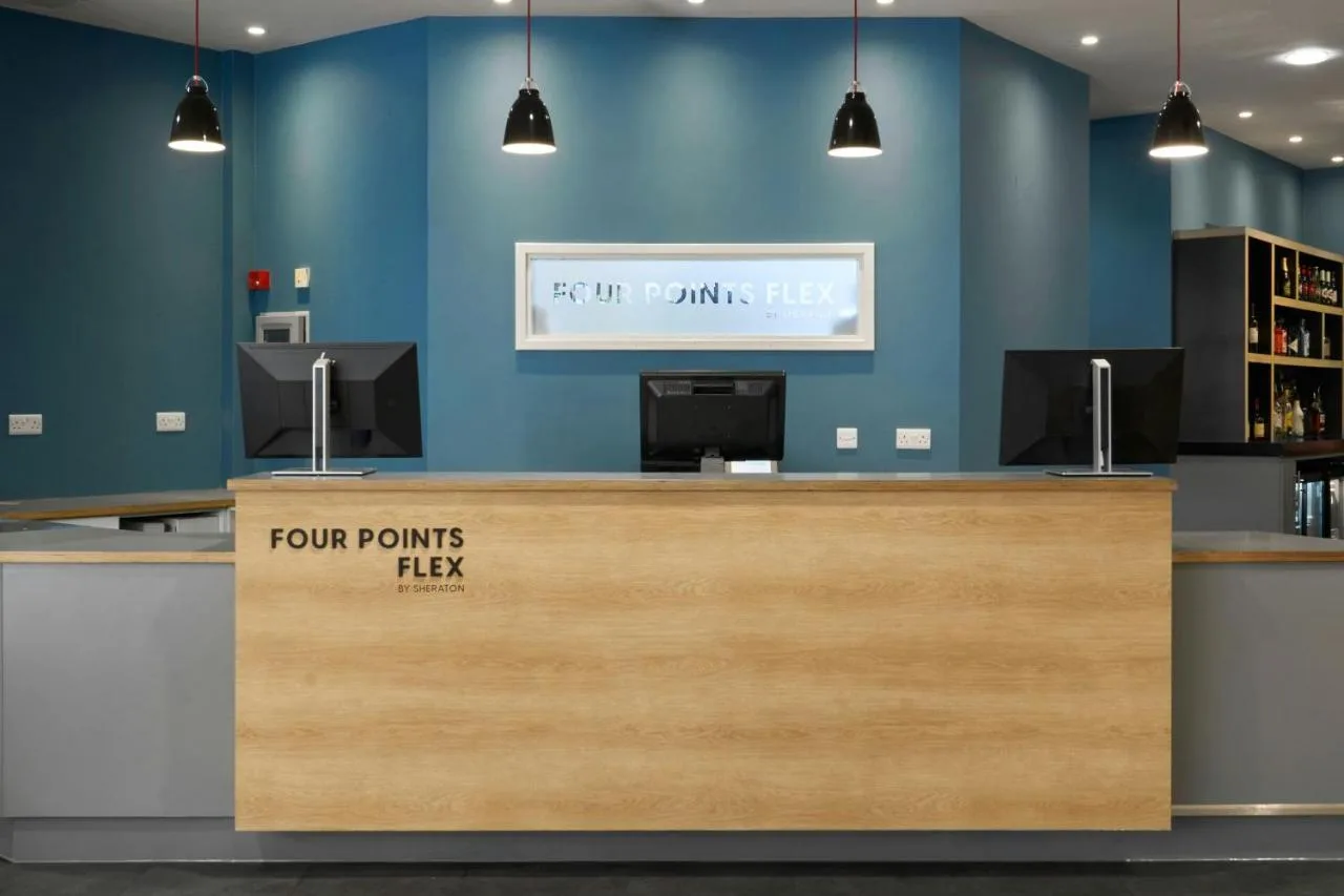 Reception desk in the lobby of Four Points Flex by Sheraton Newcastle
